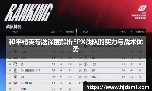 和平精英专题深度解析FPX战队的实力与战术优势